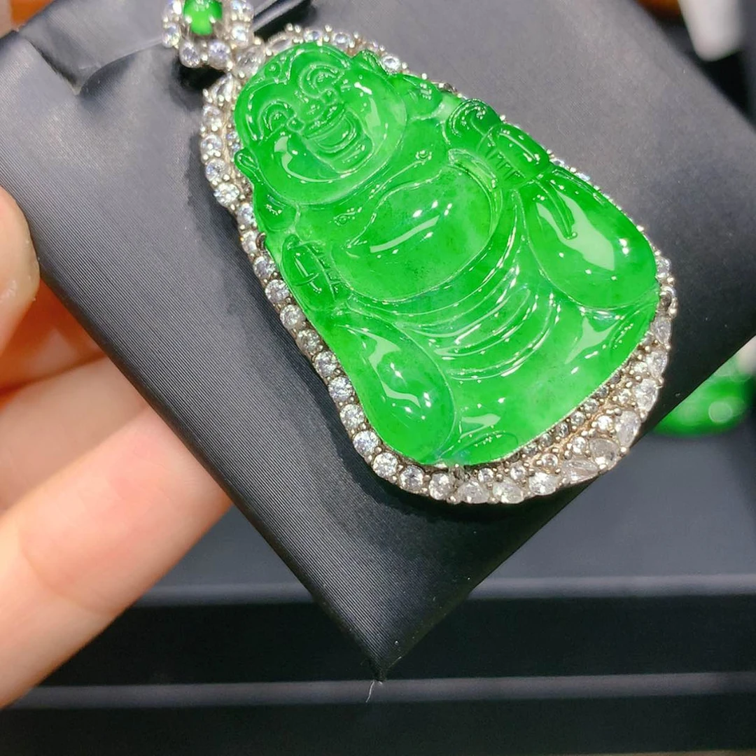 【闪购商品】颈饰银S925镶嵌翡翠3柒姐