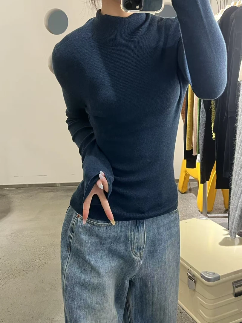 新款圆领羊绒时尚休闲百搭针织衫