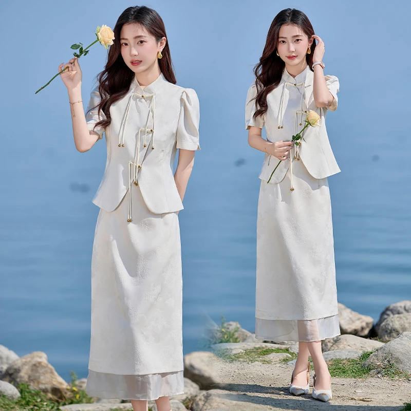 新中式G风套装女2025夏季新款气质小香风休闲减龄百搭两件套