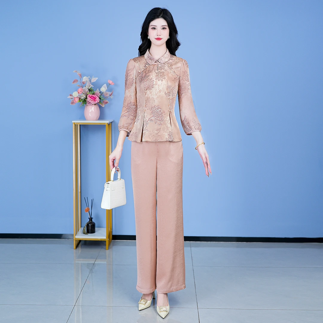 【SJYH219】2025年春季新款套装时尚优雅两件套减龄洋气套装气质