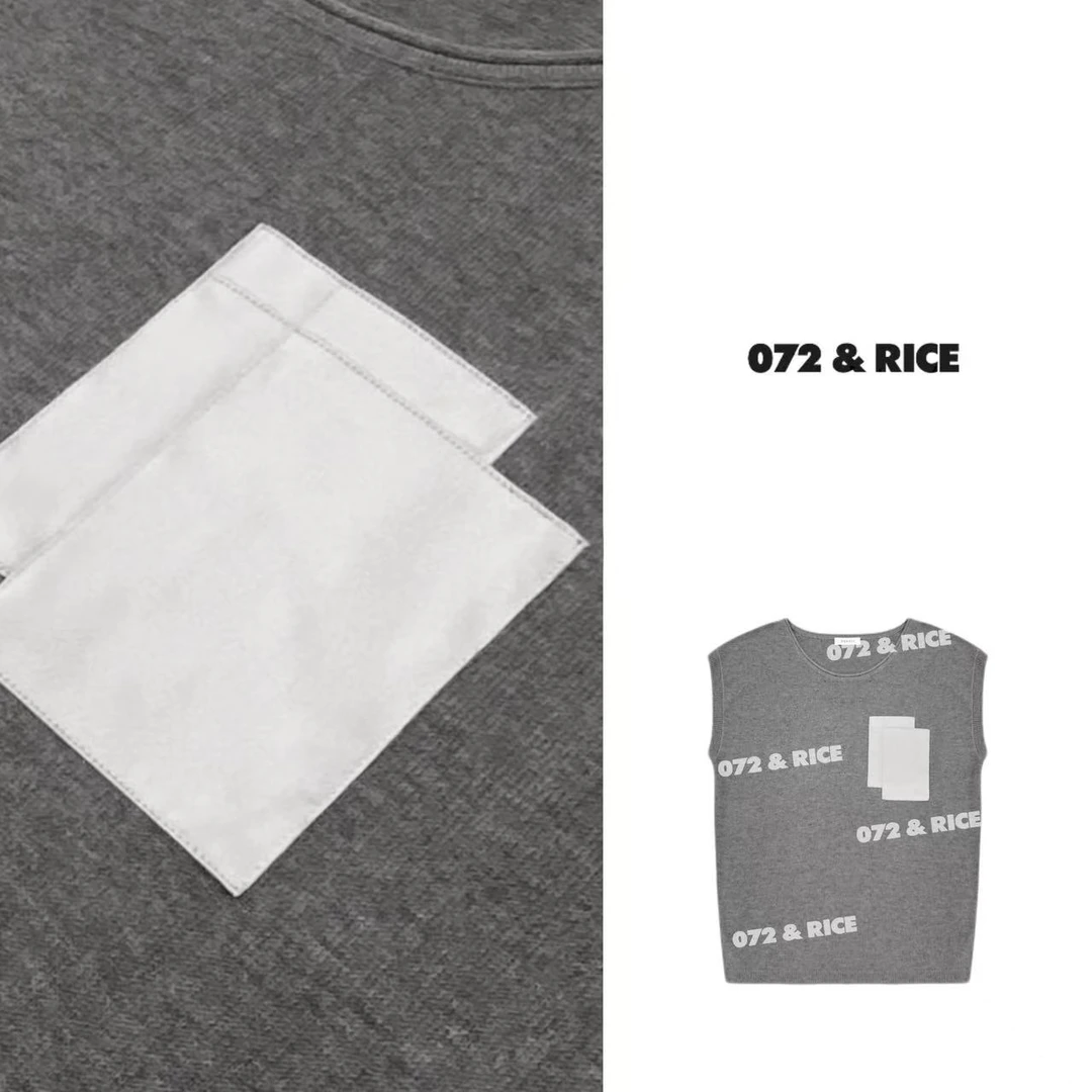 072 & RICE【织夏马甲】亚麻+莱赛尔 夏季休闲圆领针织衫 32LE030