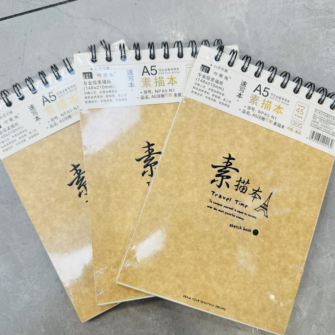 到手10本，可爱兔A5素描本A5-N1