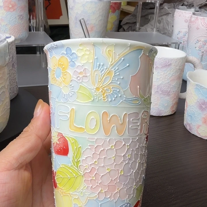 陶景德镇手绘可乐杯