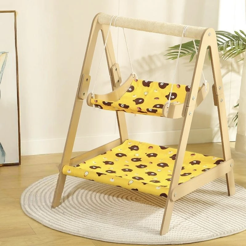 宠物秋千猫窝吊床四季通用双层摇篮猫爬架不占地猫咪摇摇椅狗狗床