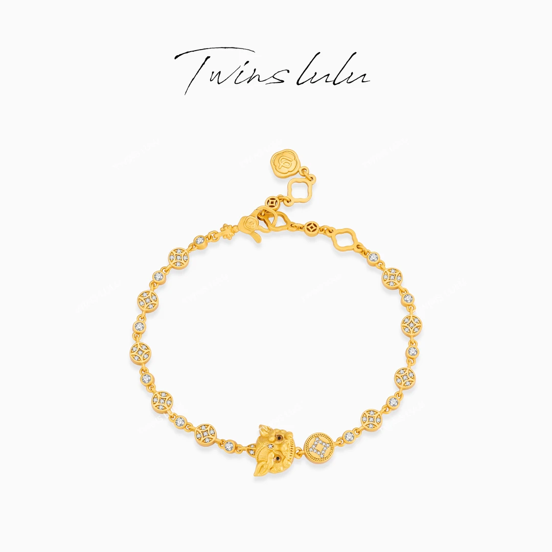 TWINS LULU 【貔貅】圣诞节 明星同款饰品古法貔貅手链TSS6982