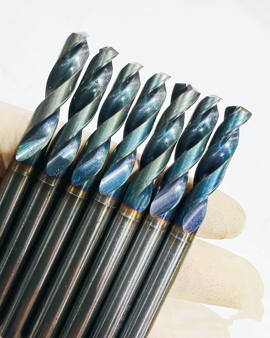 6.9整体硬质合金旧钻头刃长32总长75外冷钨钢纳米涂层超硬度钻头