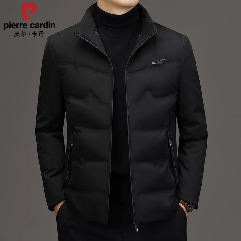 皮尔卡丹秋冬男士新款羽绒服轻薄舒适立领中青年加厚保暖休闲外套