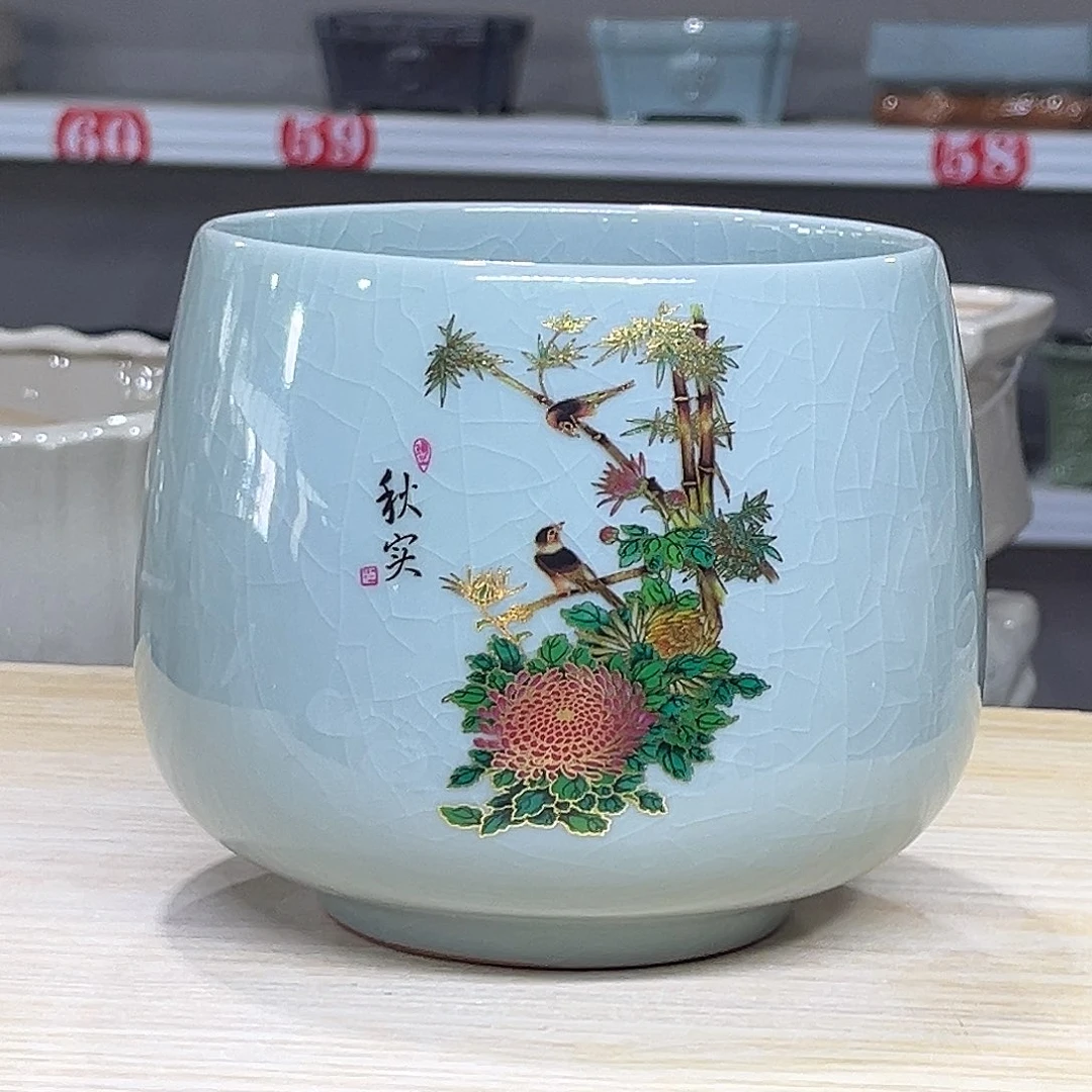 陶瓷绿植多肉微瑕花盆口径12*12