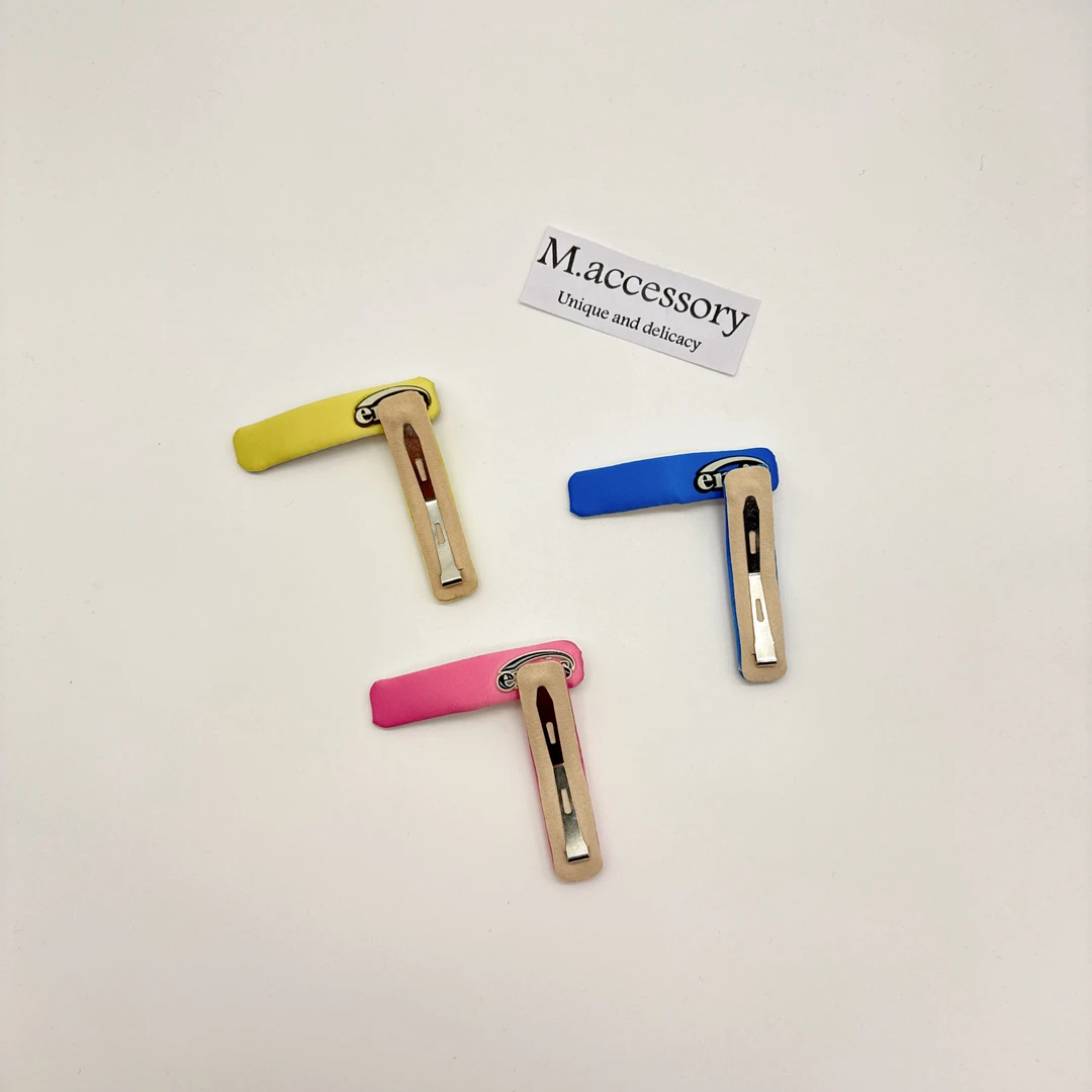 Mi33 韩版饰品 字母彩色一字BB夹边夹 J064154