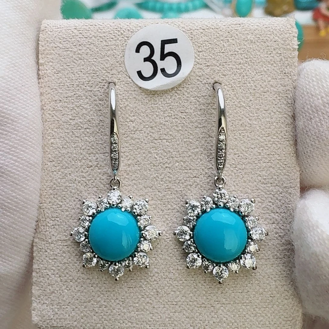 银S925镶嵌绿松石配饰