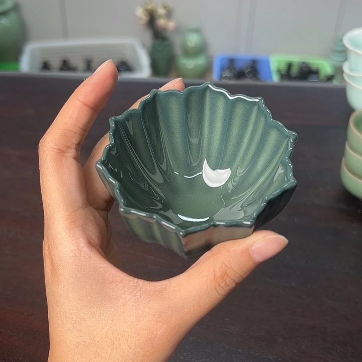 龙泉云间青瓷小米茶器