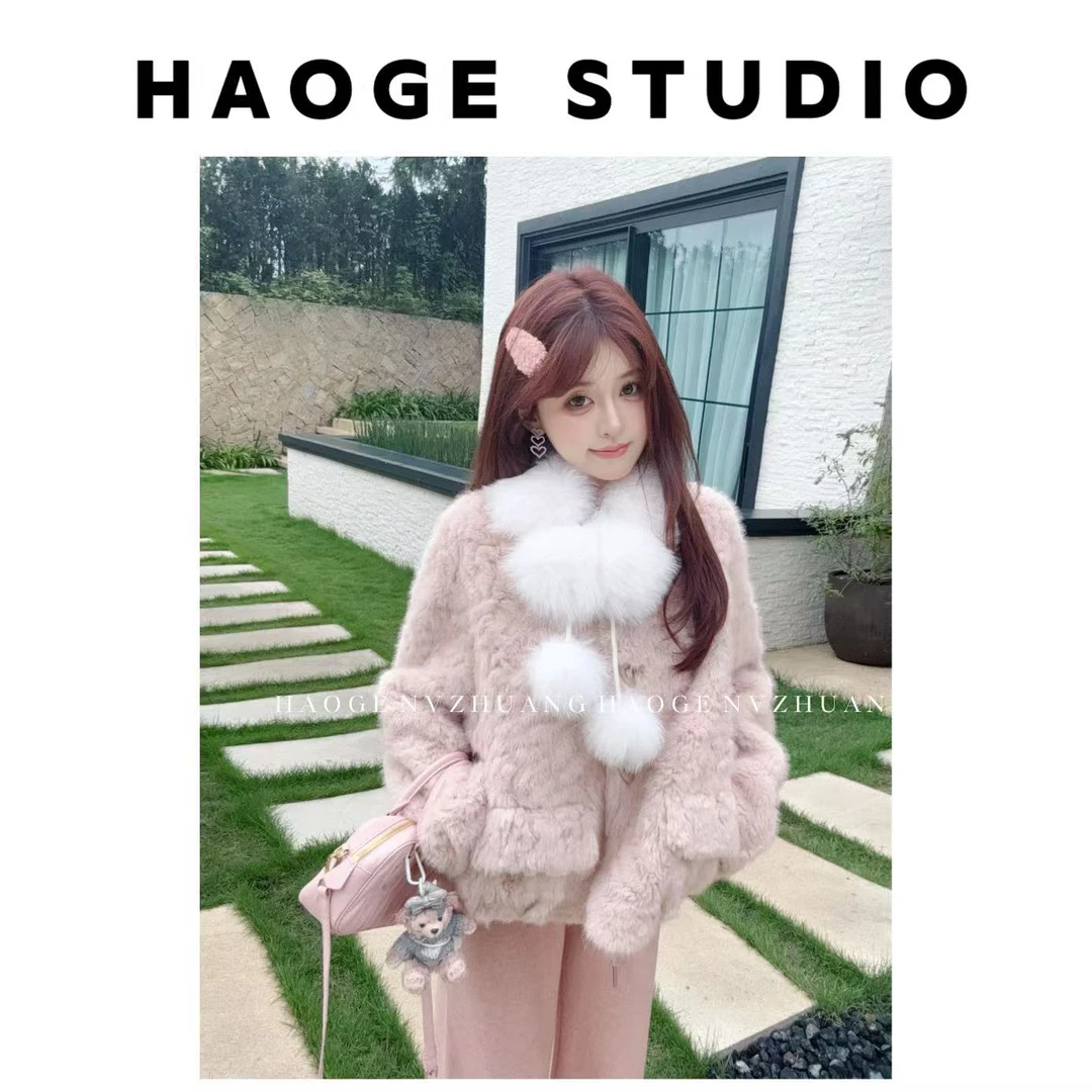 浩哥严选●巴塞罗那HGQ5WT3320A外套预毛绒甜美秋冬百搭减龄保暖款