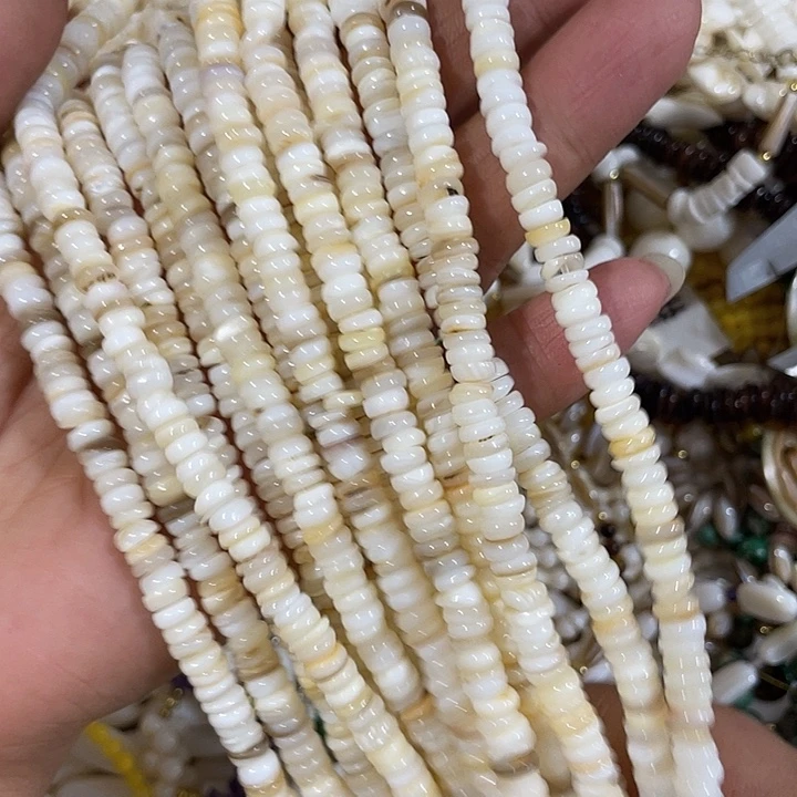 玛瑙/玉髓合金珠宝半成品6mm2条天然贝壳隔片