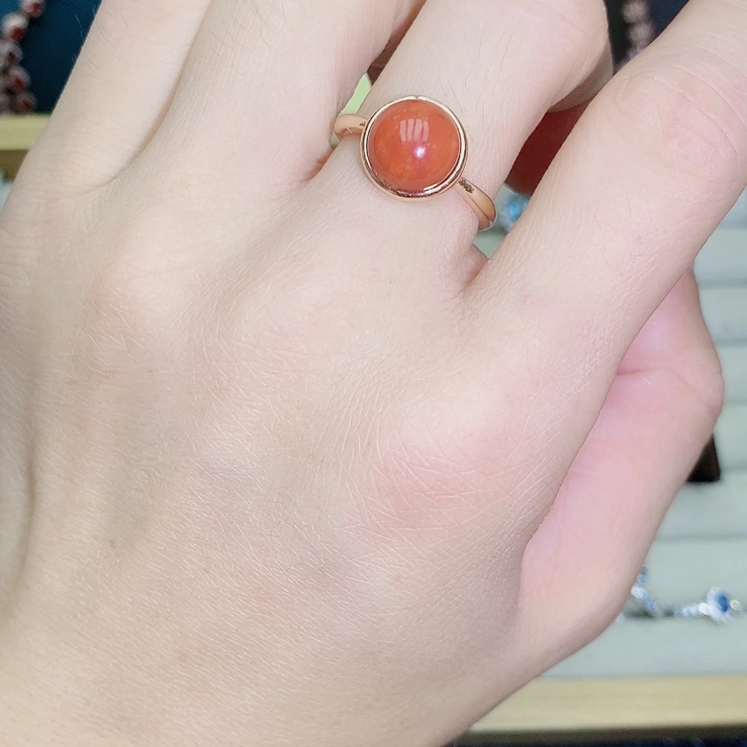 南红玛瑙未镶嵌戒指