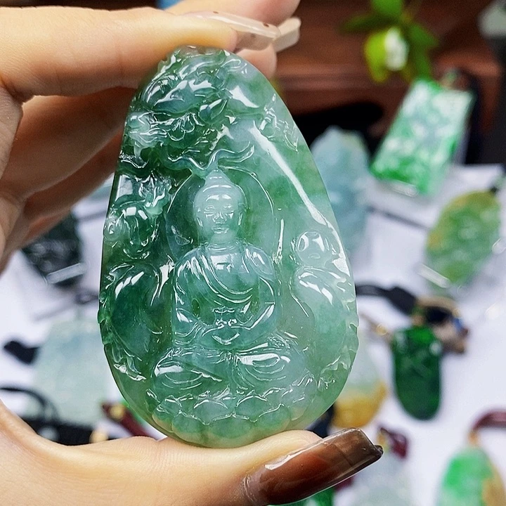 颈饰未镶嵌翡翠天然翡翠A 货