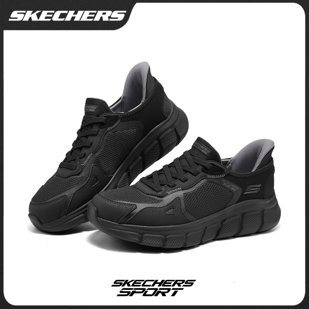 斯凯奇官方男鞋透气轻便跑步鞋厚底增高时尚百搭休闲运动鞋118314