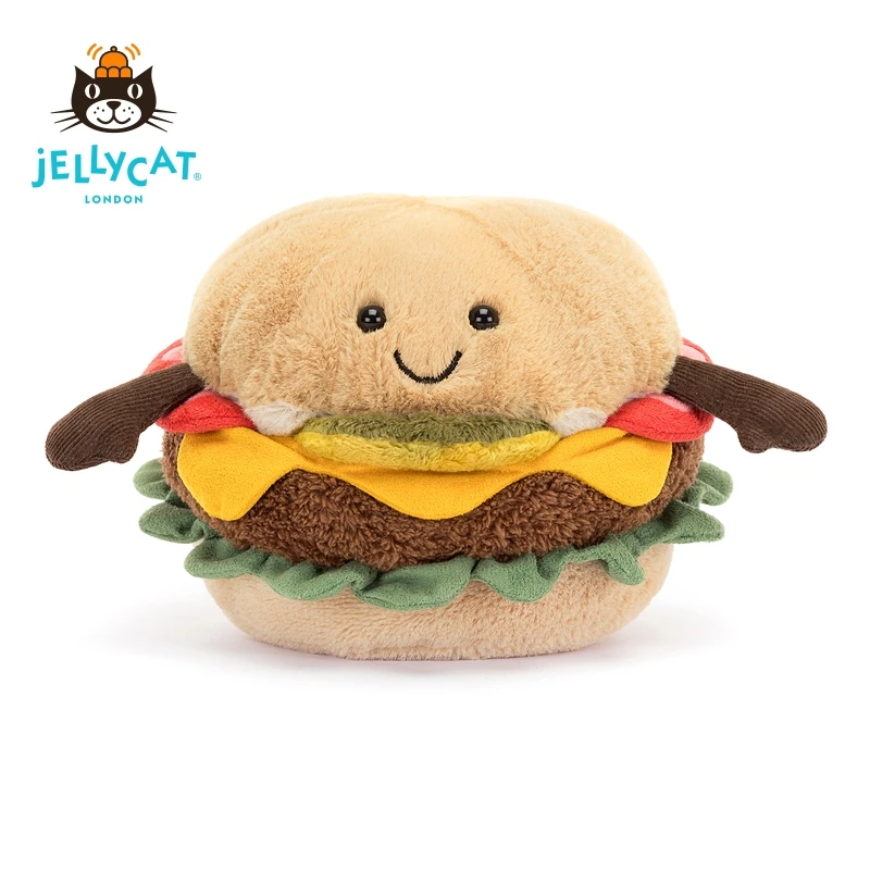 英国Jellycat趣味汉堡毛绒玩具可爱儿童宝宝玩偶礼物有趣毕业礼物