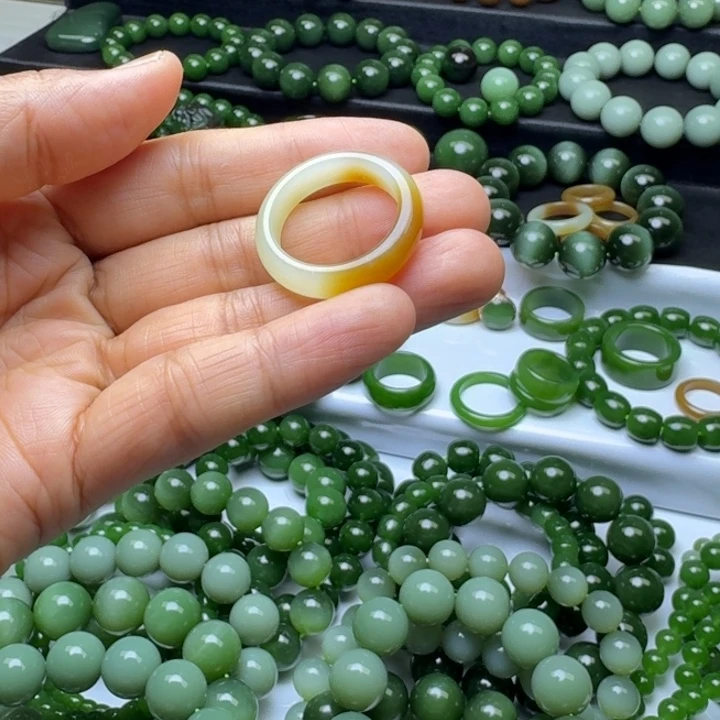 和田玉戒圈未镶嵌漫**涯