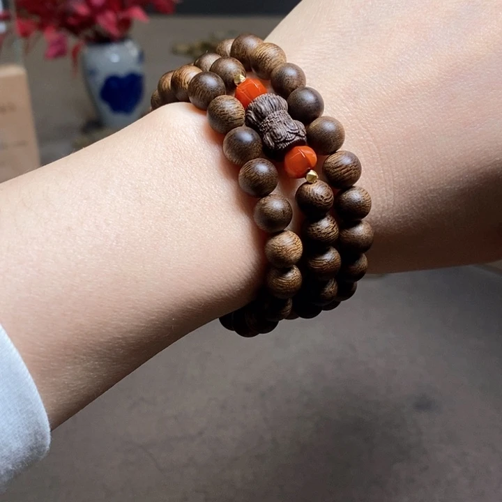 沉香手串越南芽庄天花板0.8设计➕沉香木雕设计