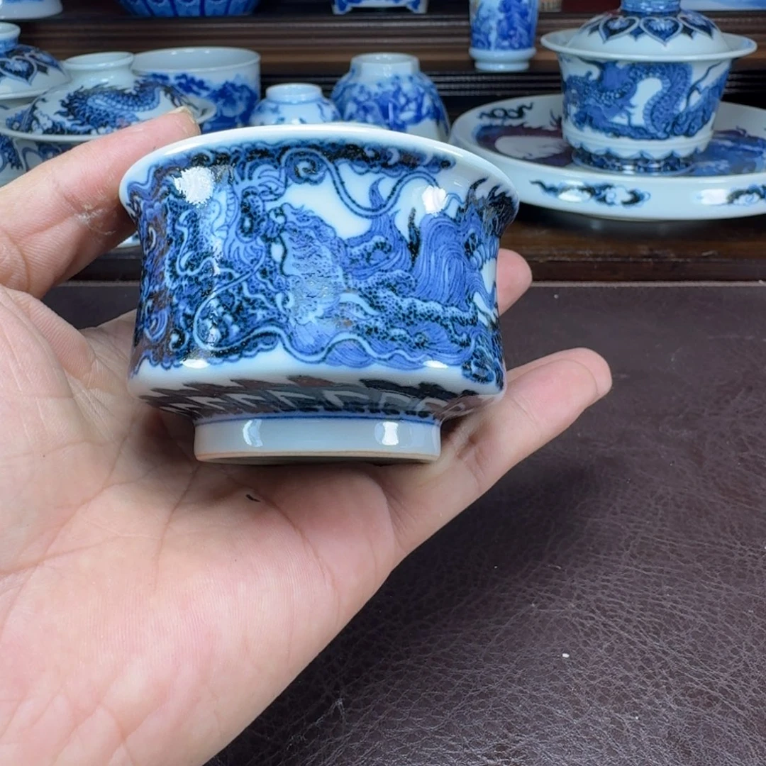 菊***圳瓷片当代景德镇陶瓷手绘茶具