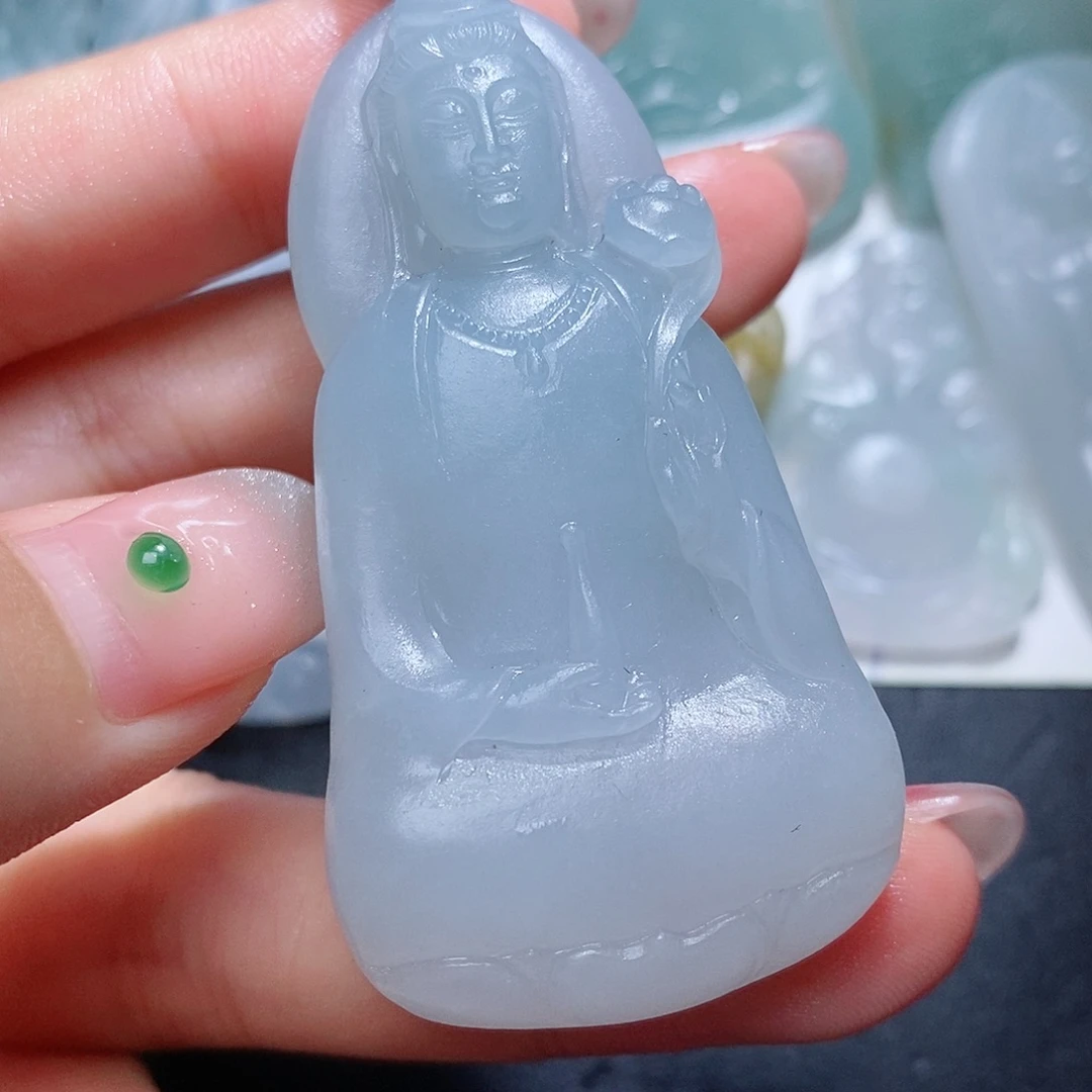定制翡翠未镶嵌毛货付款后联系客服确认抛光