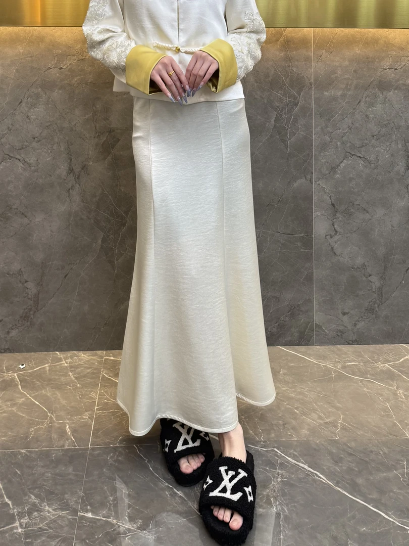 3395新国潮净版丝滑鱼尾半身裙