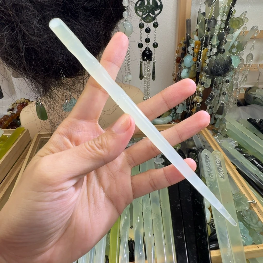 蛇纹石玉合金发饰
