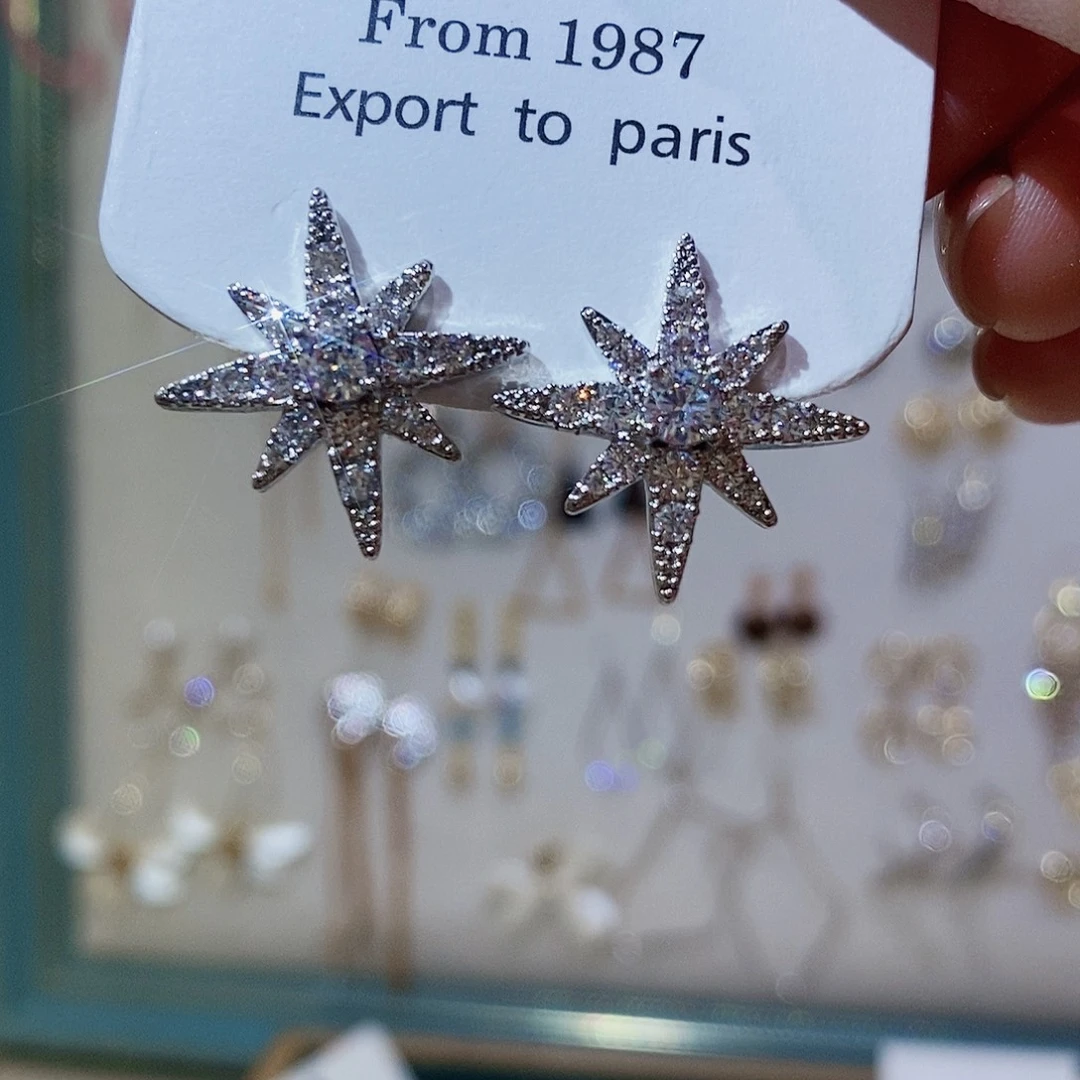 耳饰银S925镶嵌淡水珍珠