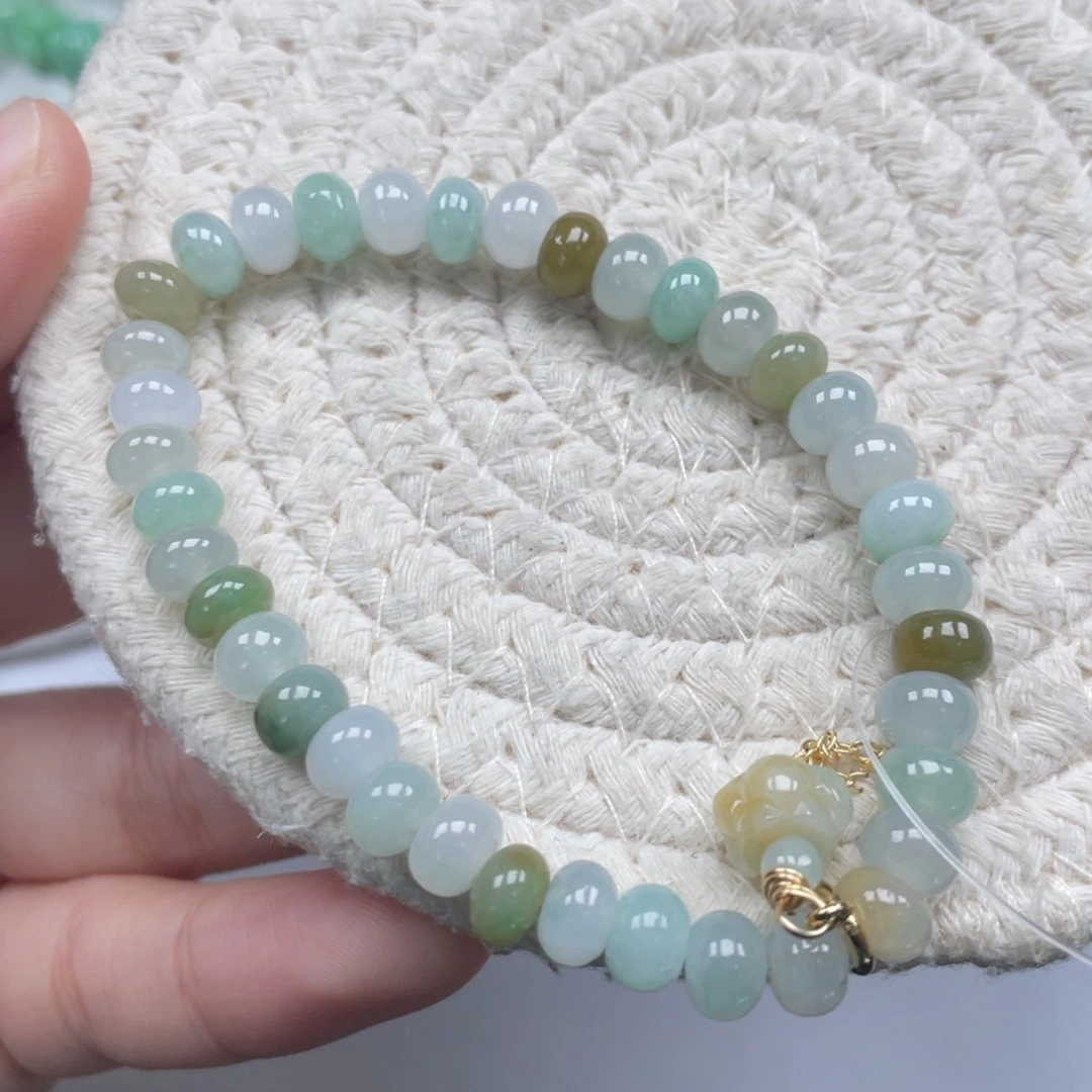 翡翠未镶嵌颈饰天然A货缅甸翡翠6.2mm