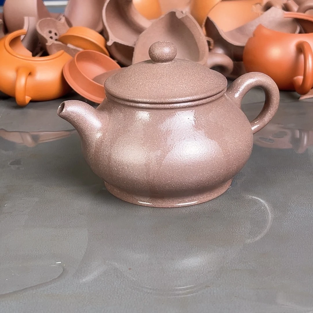 茶壶紫砂刘子新全砂天青大潘壶