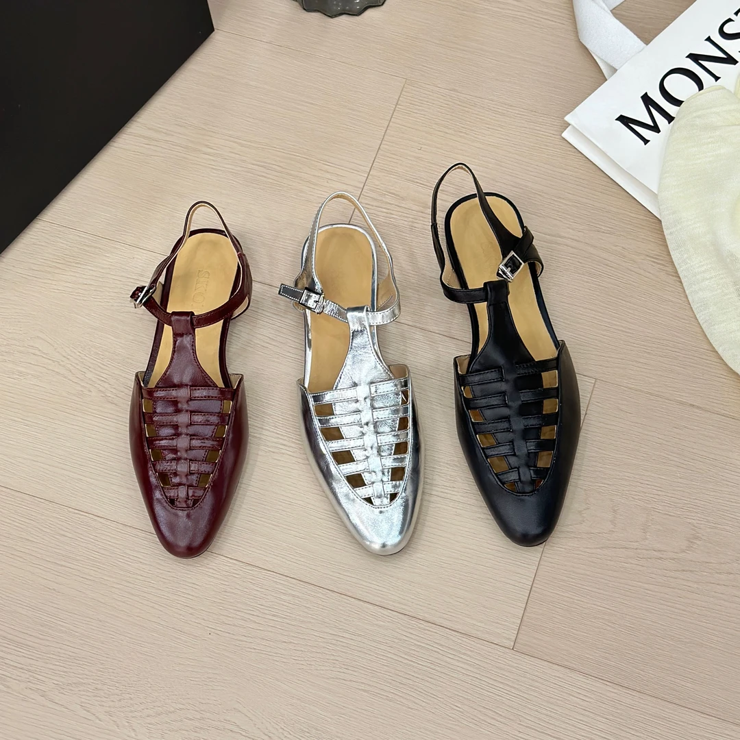 牛皮尖头罗马凉鞋3-233【7788桃子】