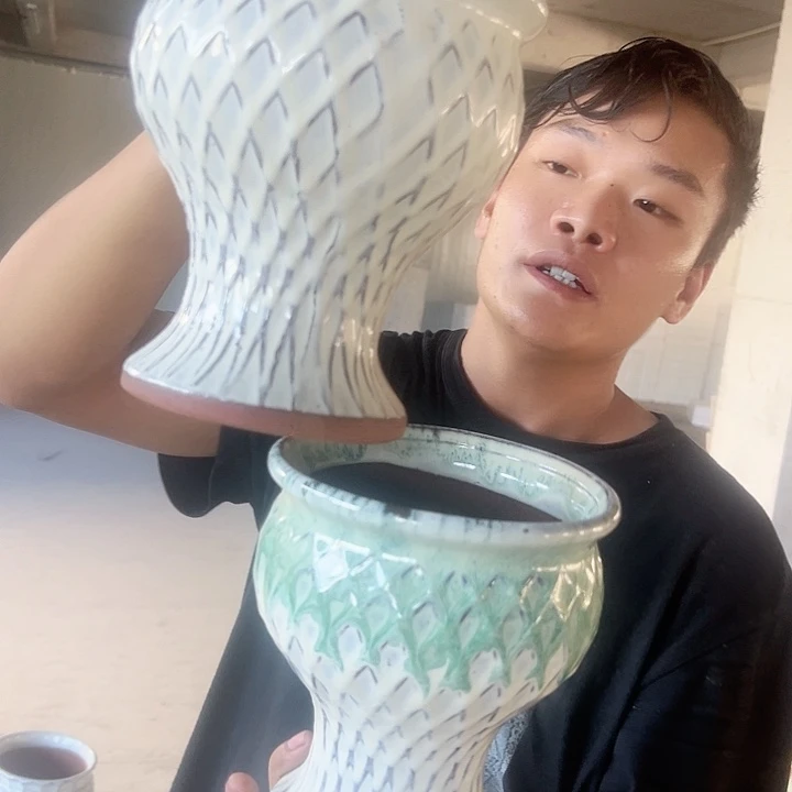 紫砂花盆高19口15
