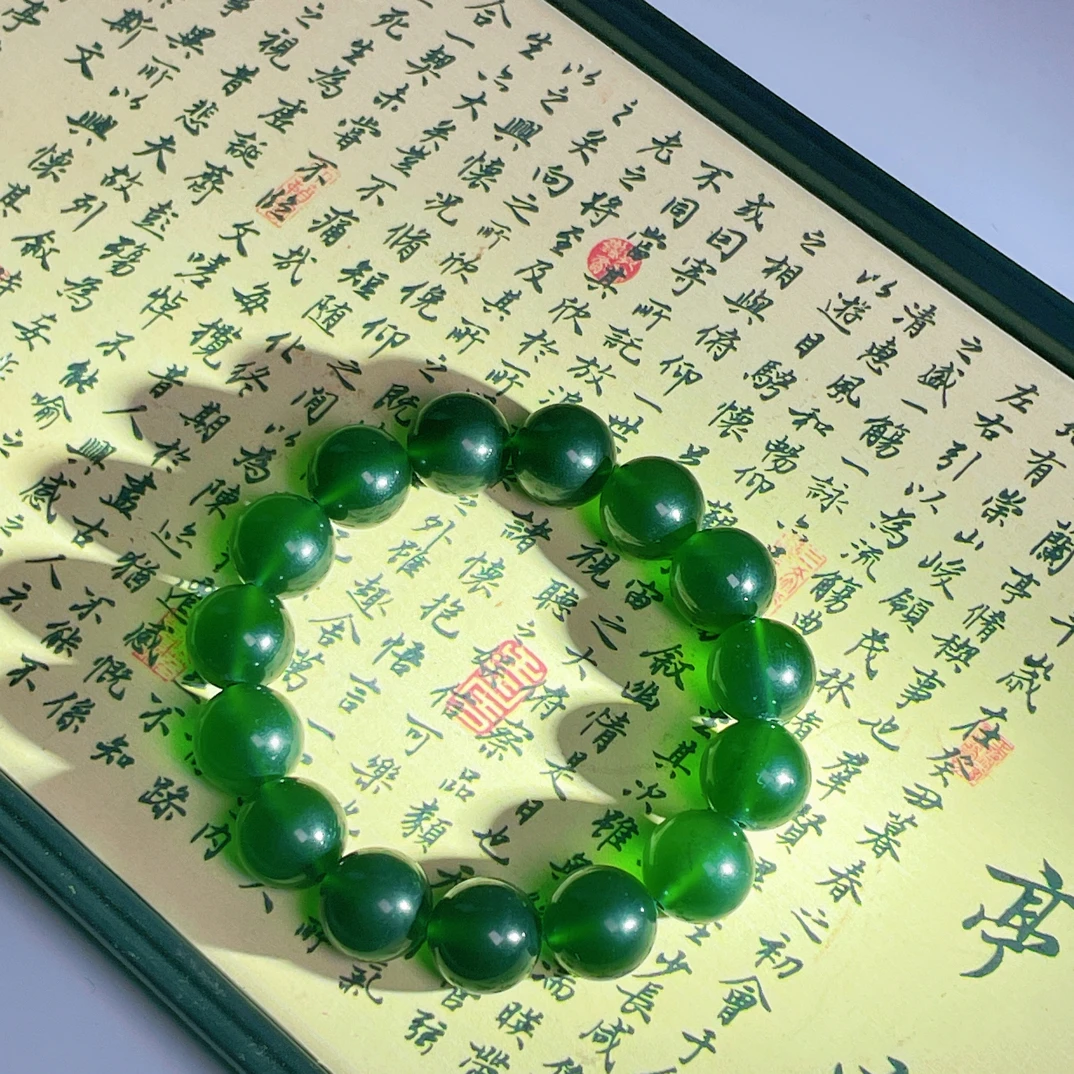 极品冰种泰山玉16手串，妥妥的高货，保证正品，假一赔万