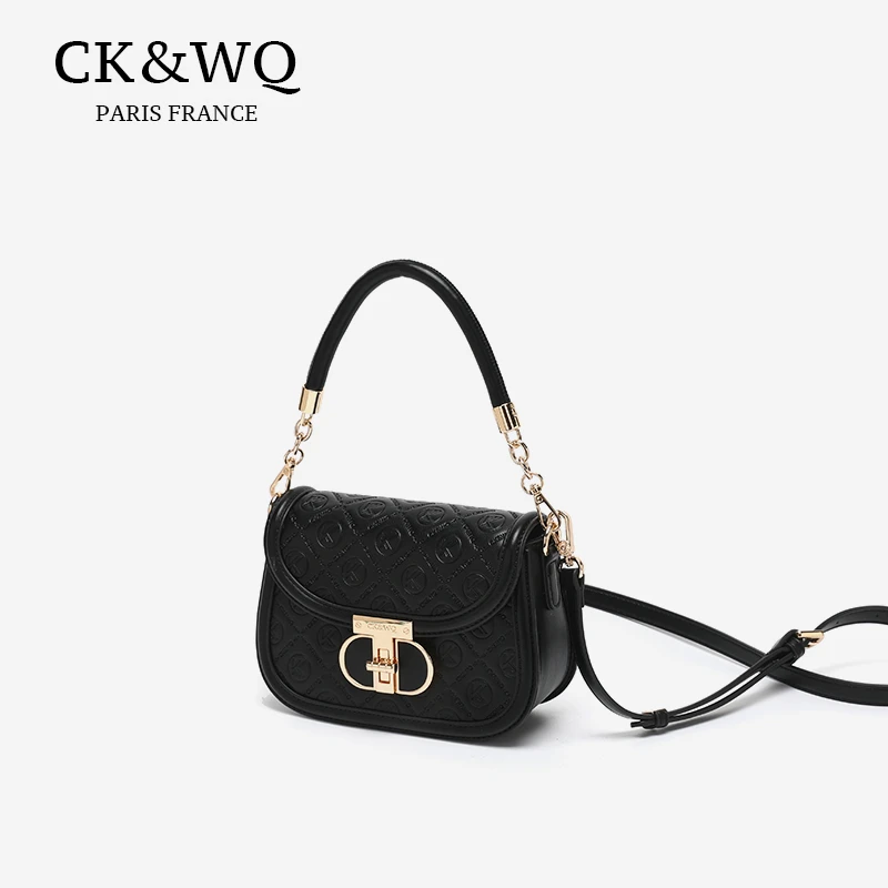 【当日发】CK&WQ/2025夏季新款 小香风气质印面压纹斜挎单肩包包