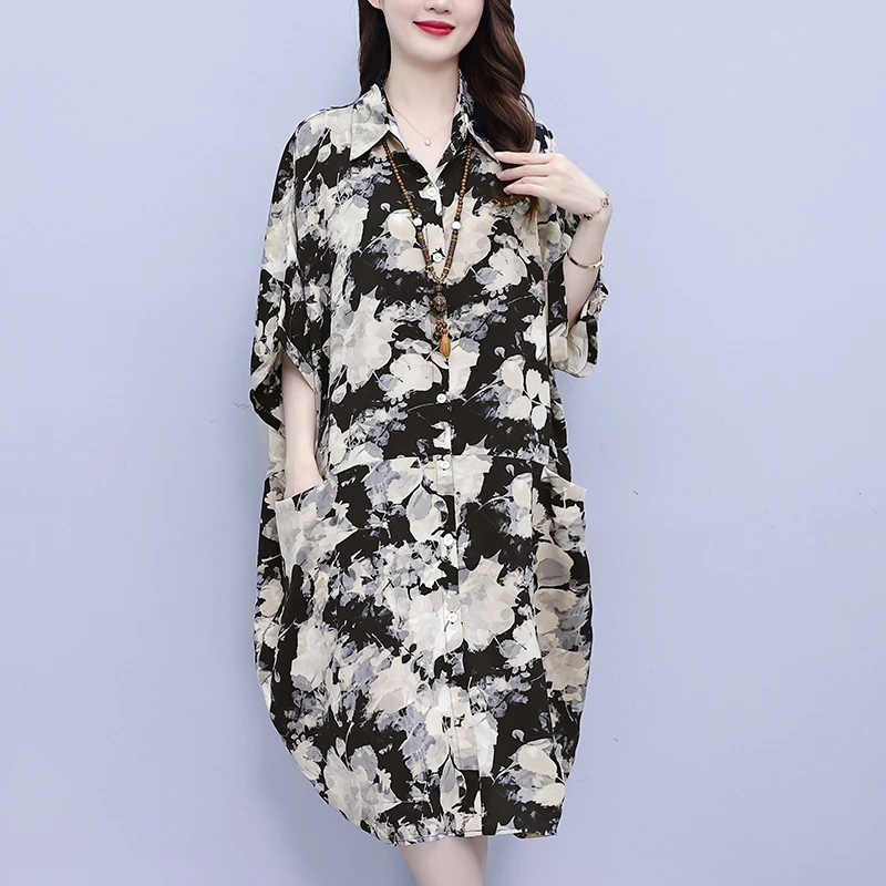 【女神新衣】2025夏季新款减龄时尚洋气连衣裙宽松遮肚显瘦裙子