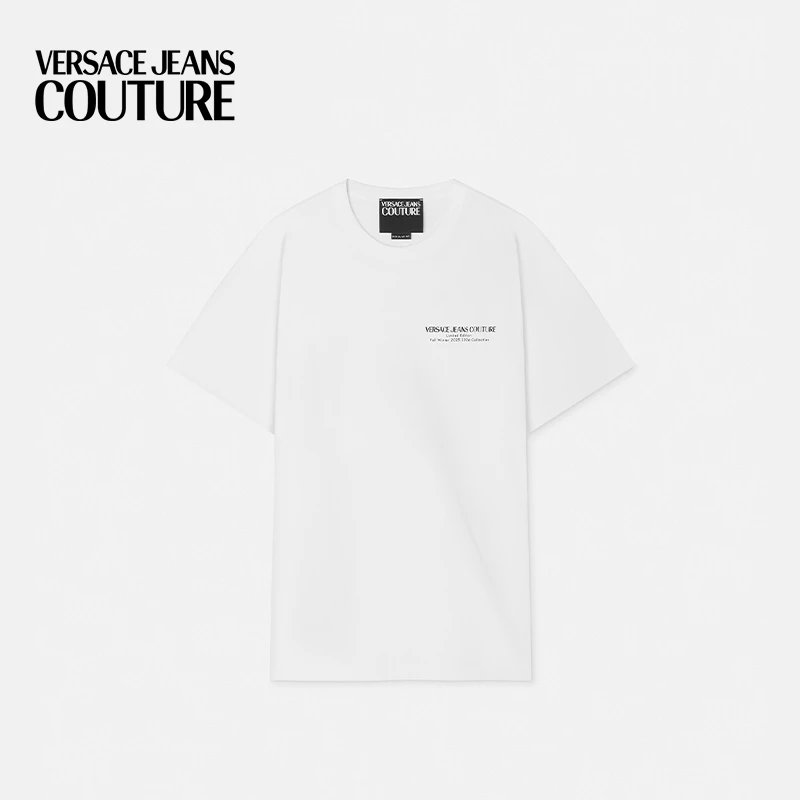 【新品】VERSACE JEANS COUTURE 男士T恤时尚休闲圆领短袖