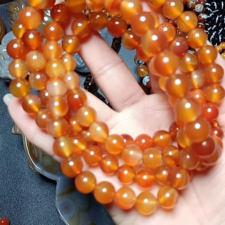 玛瑙/玉髓未镶嵌108粒