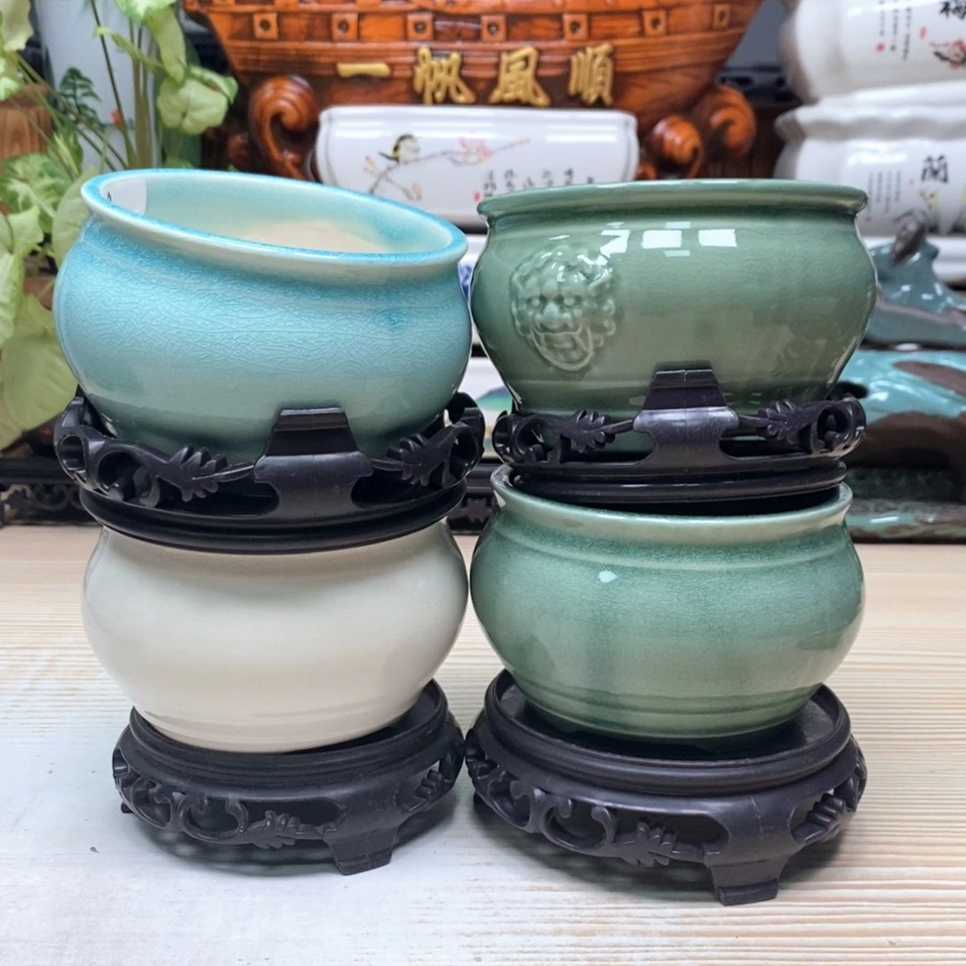 紫砂花盆陶瓷艺术花盆陶瓷