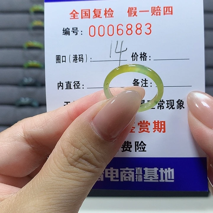 未镶嵌戒圈翡翠6883