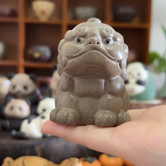 紫砂茶宠石狮子喜狮