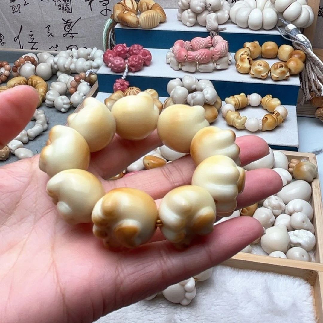 菩提根/象牙果吊坠爱心烤猫爪