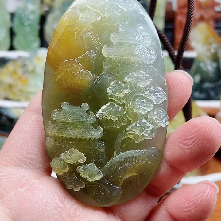 蛇纹石玉未镶嵌挂件