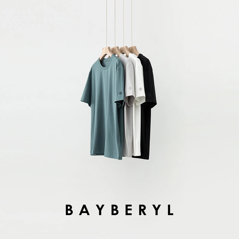 BAYBERYL老贝冰感T*家属圆领纯色百搭简约春短袖T恤NT5C1023