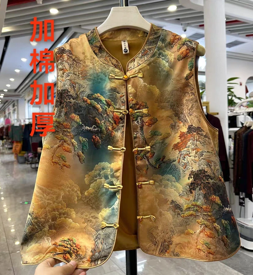 （加棉加厚）新中式秋冬季季新款复古盘扣百搭加棉马甲（宠粉款）