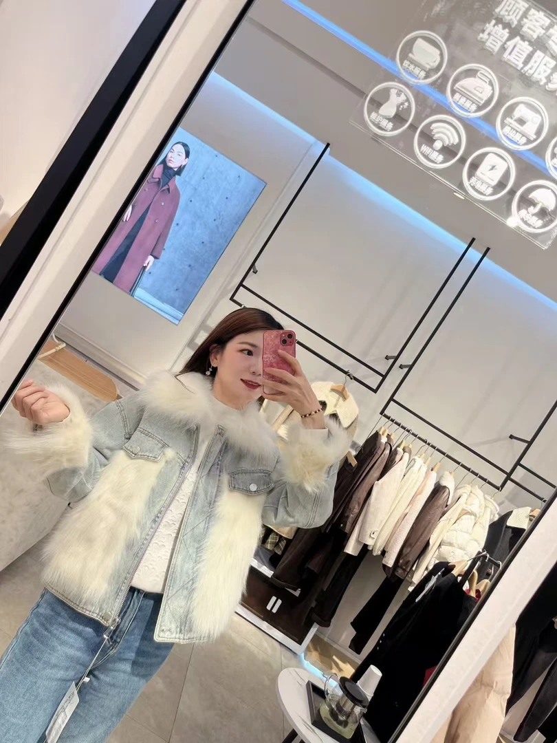 牛仔拼接特惠外套