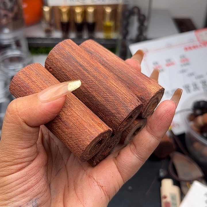 藤类降真香缅甸东枝料白油黄金甲手把件48.8