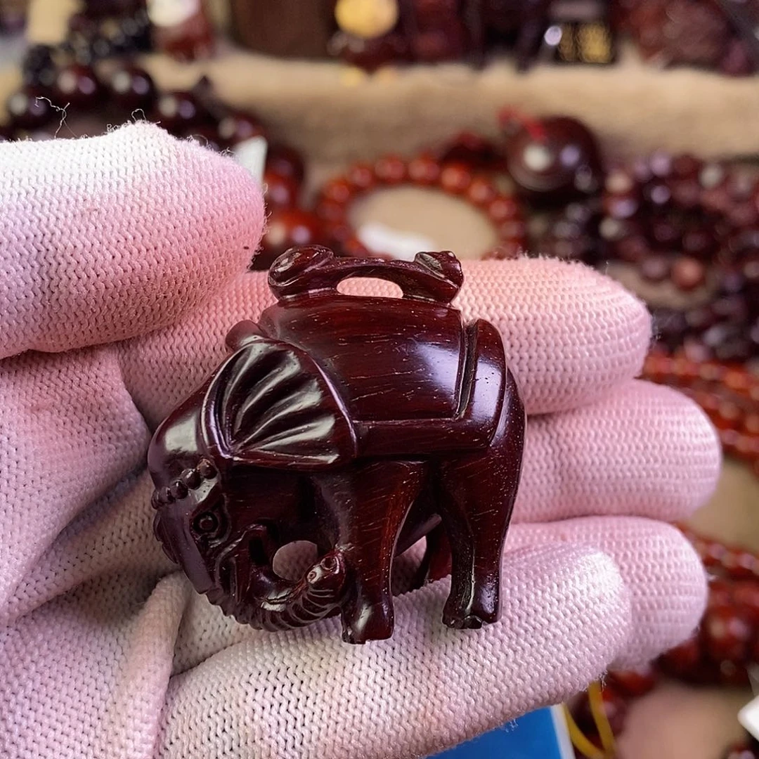 小叶紫檀手串/手链浅*。吉祥如意