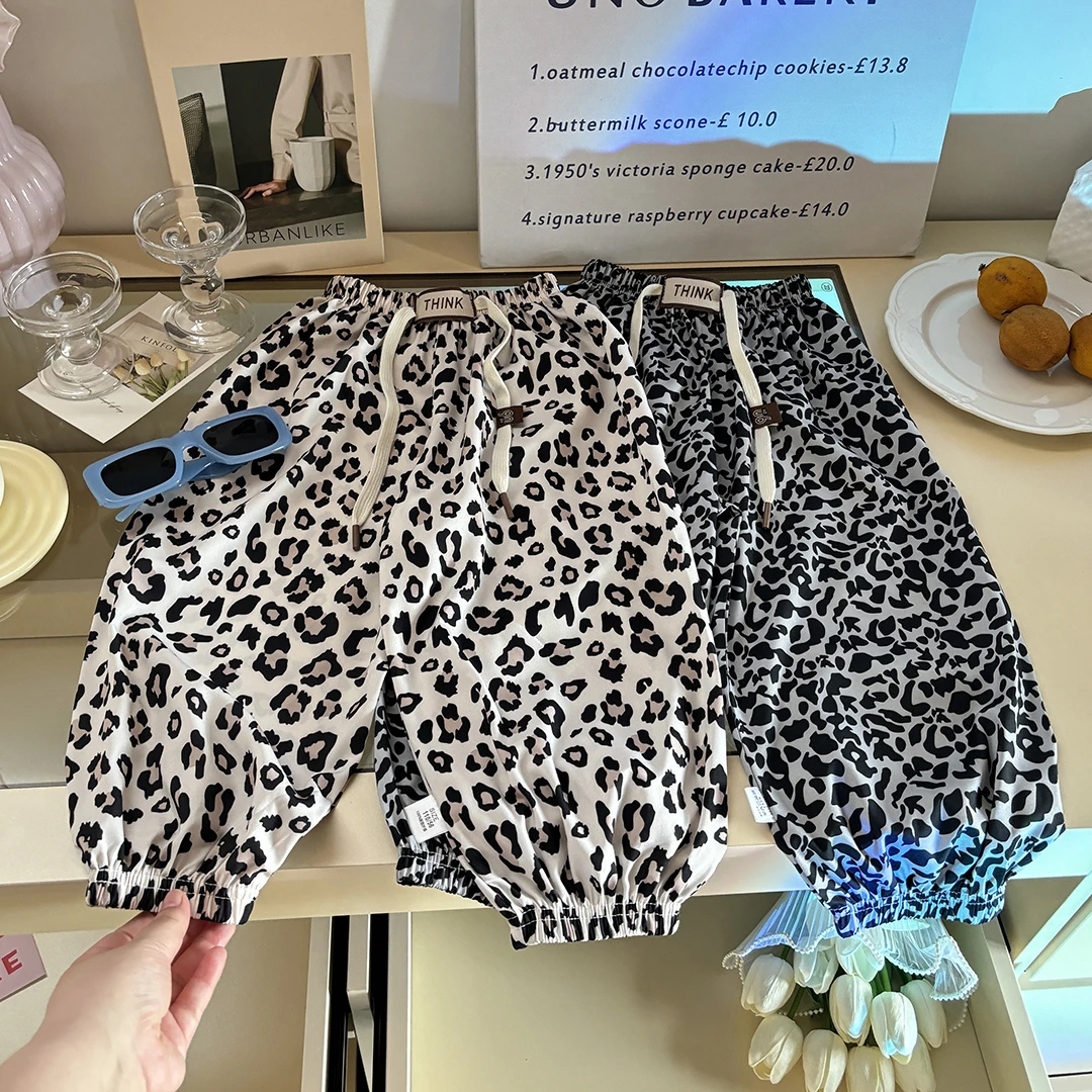 【爆款推荐】2025夏季新款防蚊裤男女宝同款满印宽松韩版九分裤