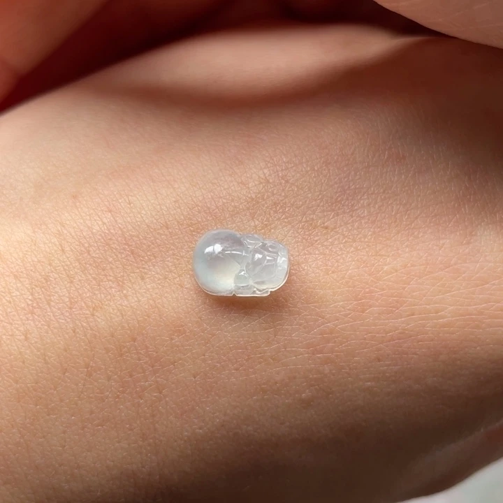 西***）翡翠未镶嵌颈饰貔恘打孔