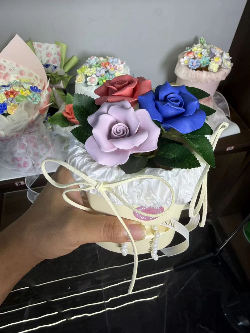 景德镇原创陶瓷花情人节送闺蜜送女友永生花